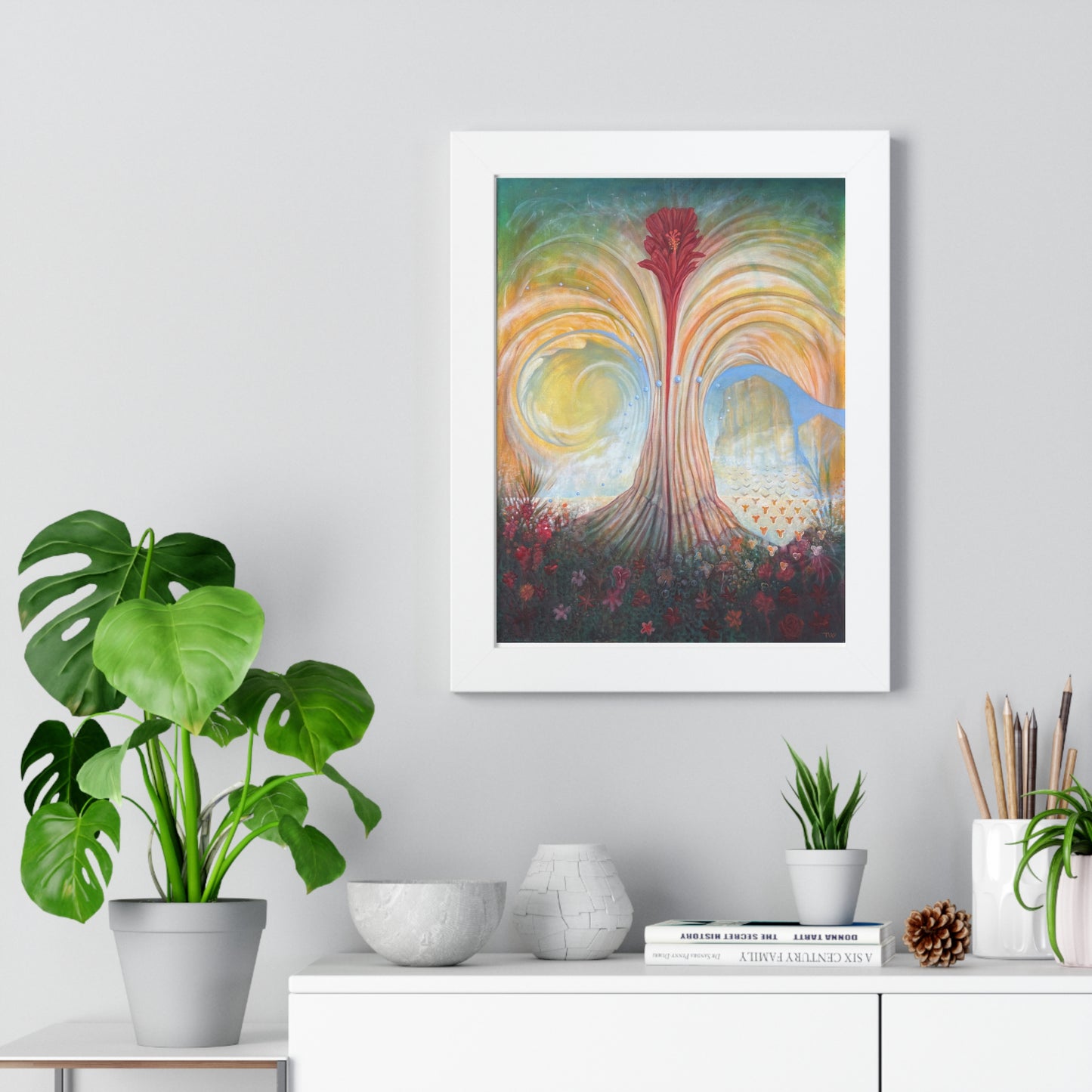 The Clearing, framed vertical poster