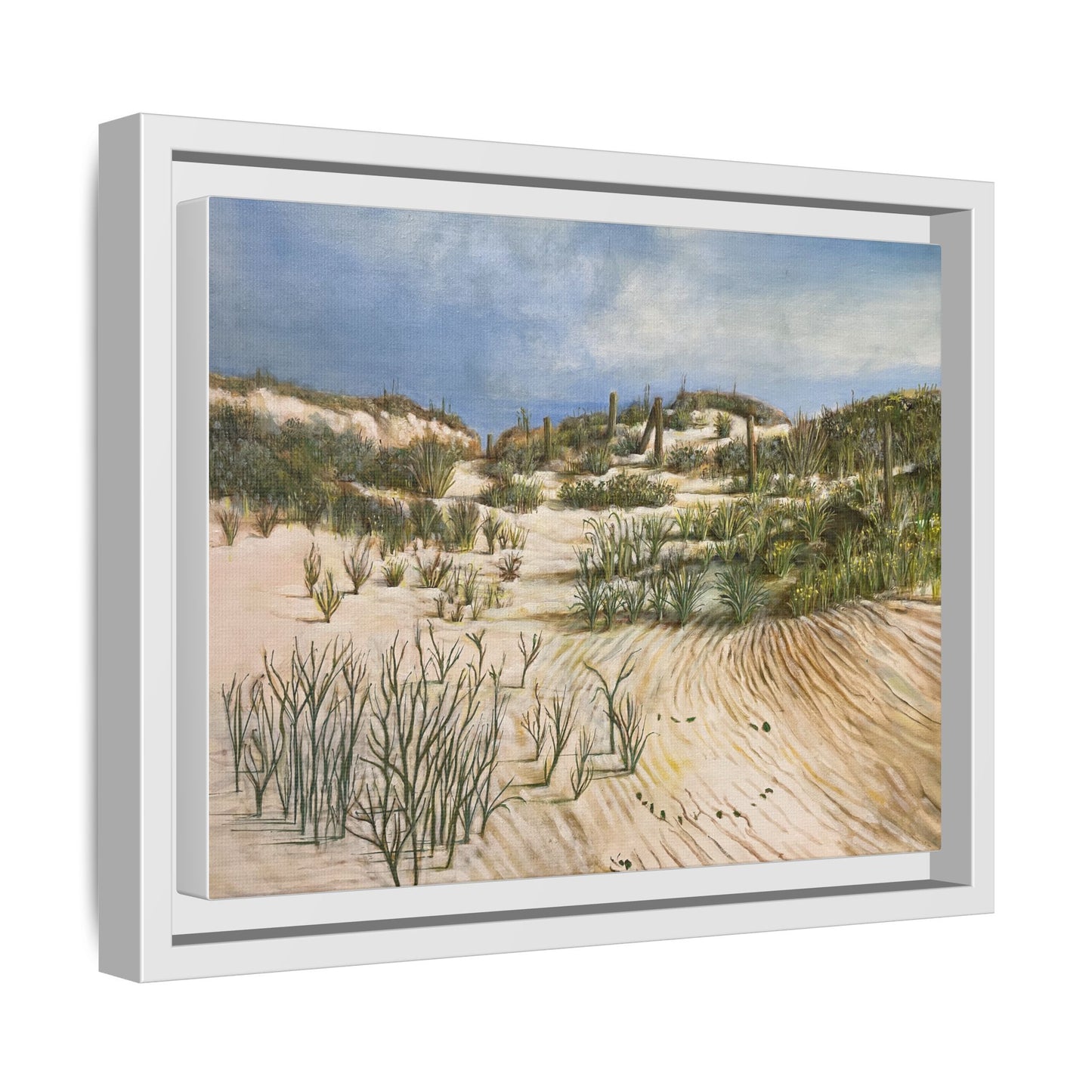 Framed Beach Landscape Art, Coastal Home Decor, Nature Wall Art, Beach House Gift, Ocean Vibes Artwork