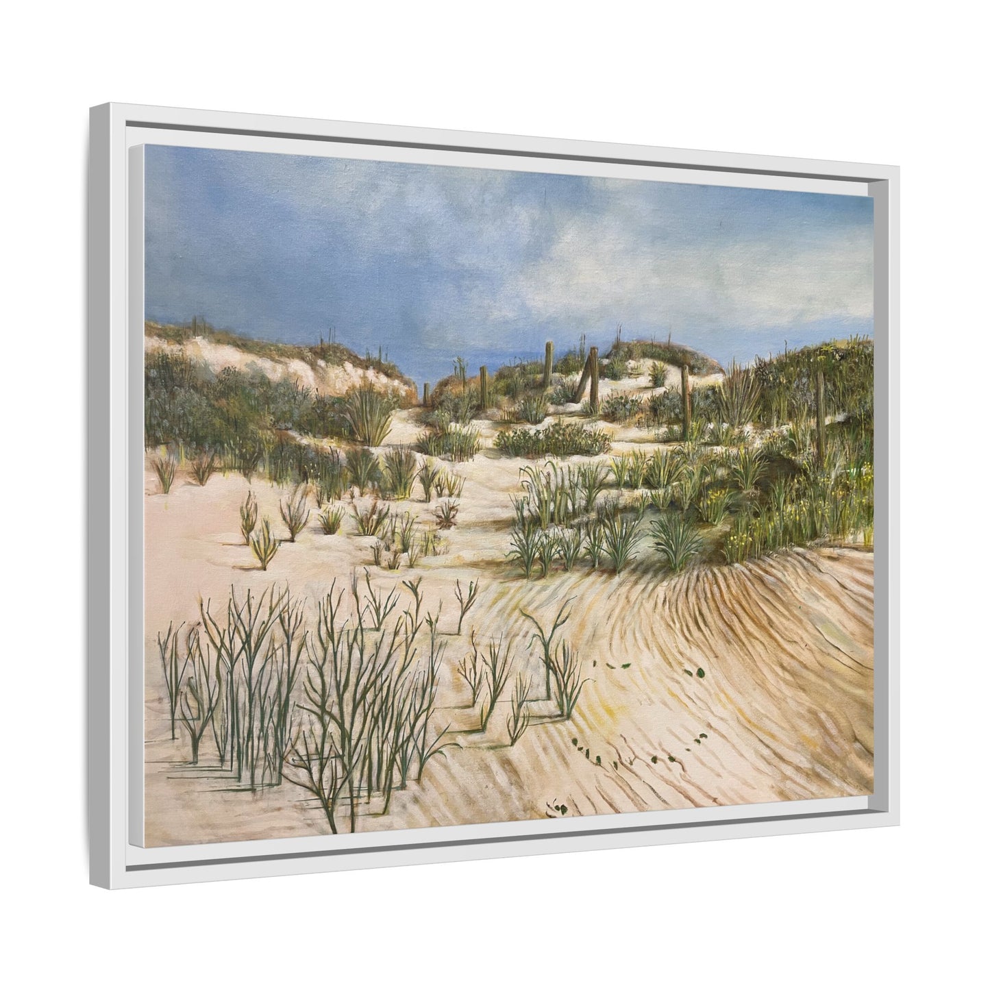 Framed Beach Landscape Art, Coastal Home Decor, Nature Wall Art, Beach House Gift, Ocean Vibes Artwork