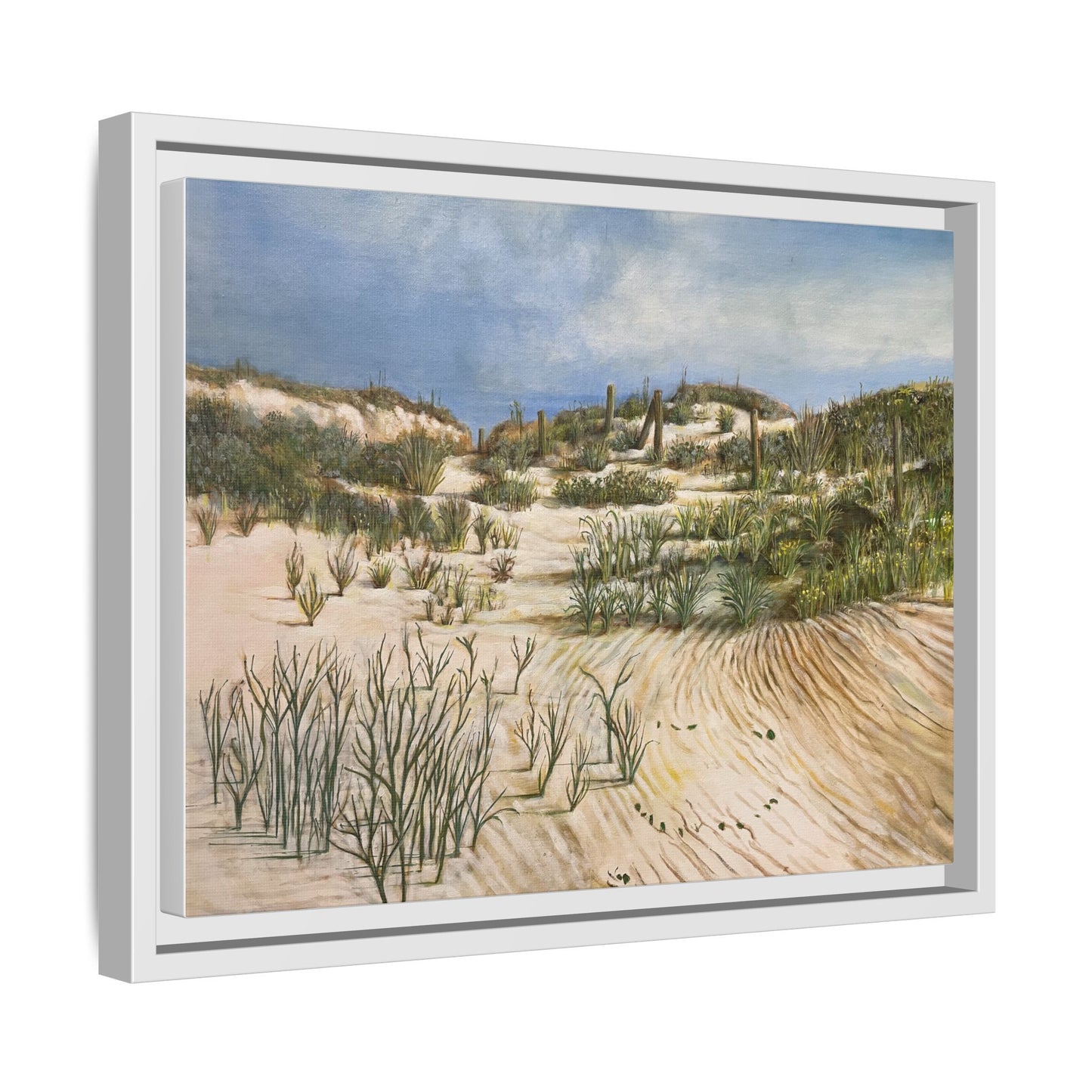 Framed Beach Landscape Art, Coastal Home Decor, Nature Wall Art, Beach House Gift, Ocean Vibes Artwork