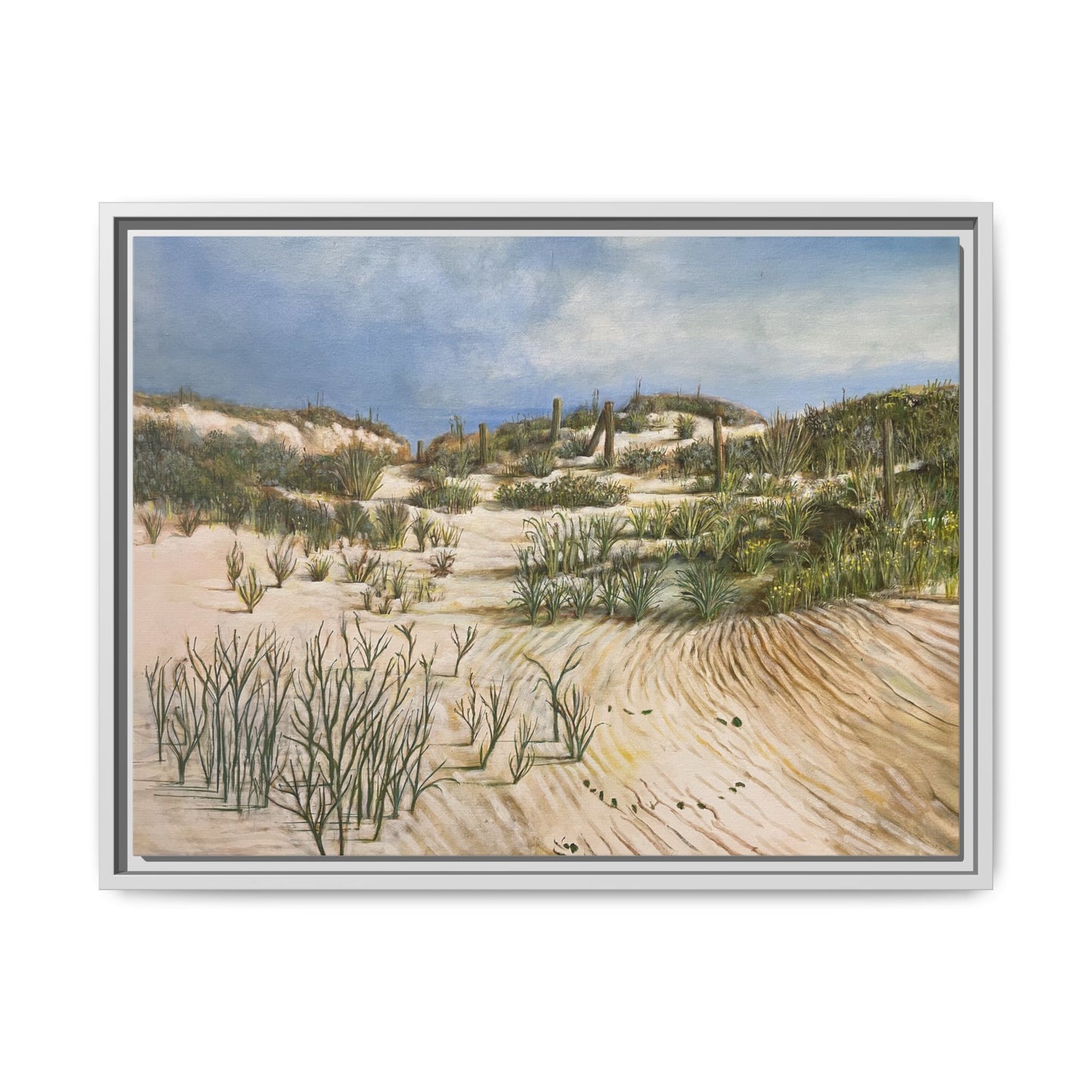 Framed Beach Landscape Art, Coastal Home Decor, Nature Wall Art, Beach House Gift, Ocean Vibes Artwork