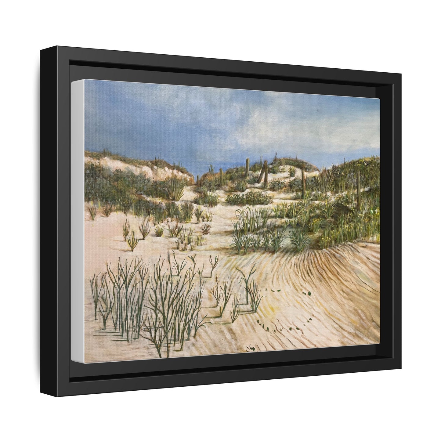 Framed Beach Landscape Art, Coastal Home Decor, Nature Wall Art, Beach House Gift, Ocean Vibes Artwork