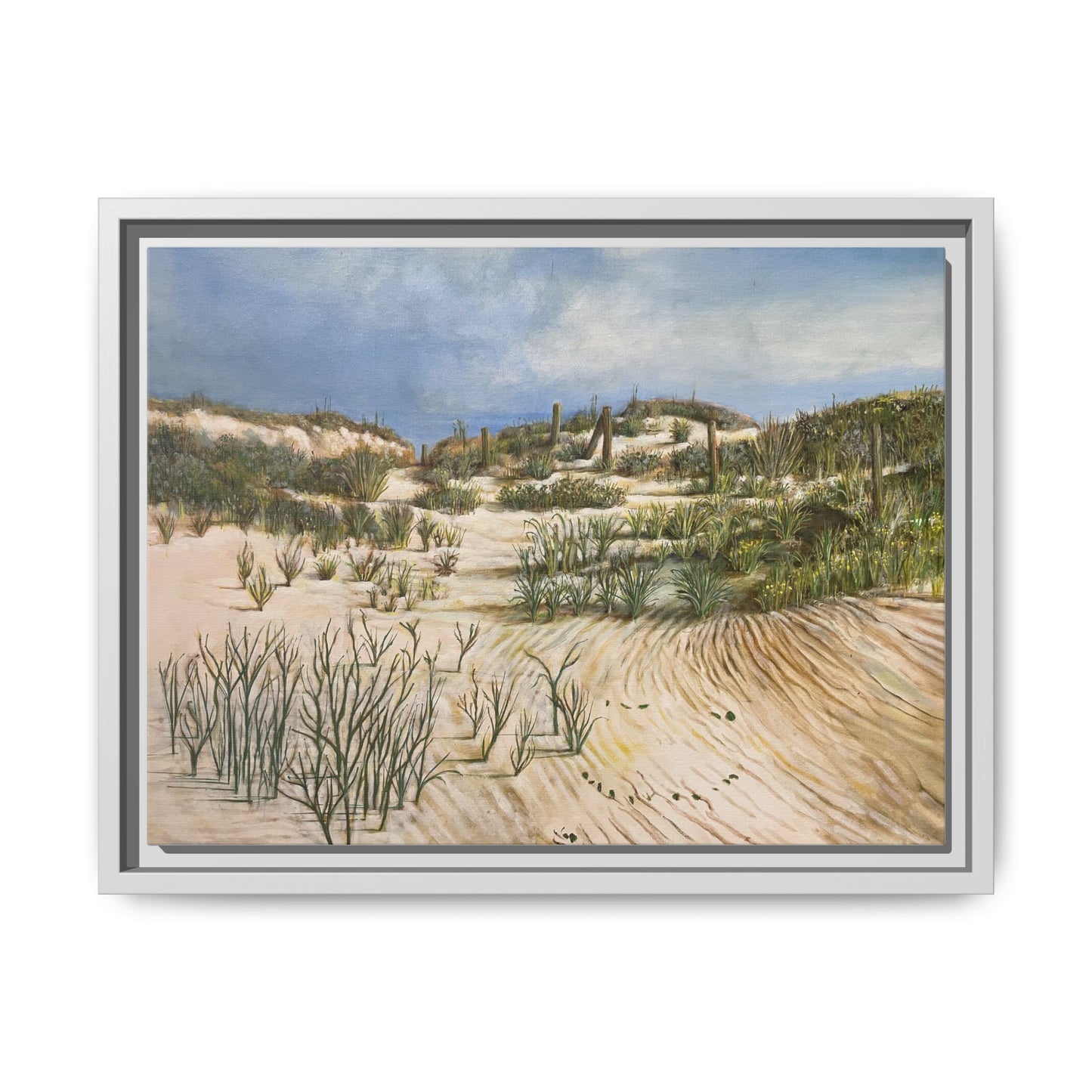 Framed Beach Landscape Art, Coastal Home Decor, Nature Wall Art, Beach House Gift, Ocean Vibes Artwork