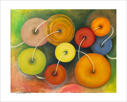 Print reproduction of Candy Necklace, signed by the artist