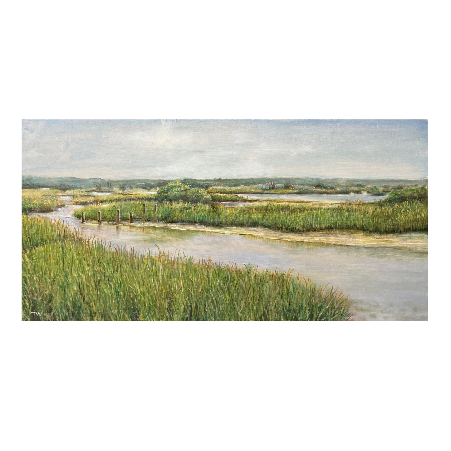 Fort Mose Salt Marsh - Original Oil Painting of Historic St. Augustine Florida Wetland Landscape