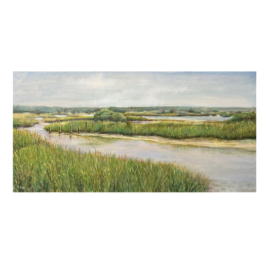 Fort Mose Salt Marsh - Original Oil Painting of Historic St. Augustine Florida Wetland Landscape