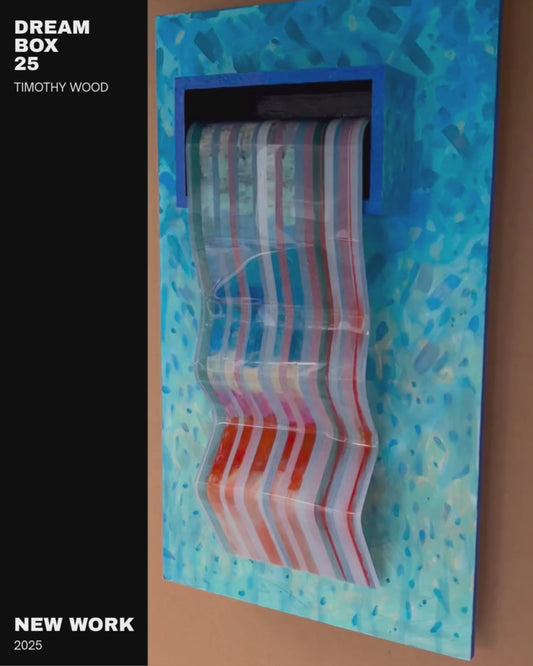 Dream Box 25 - Mixed Media Wall Sculpture - Brilliant Color Flows from the Dream Box