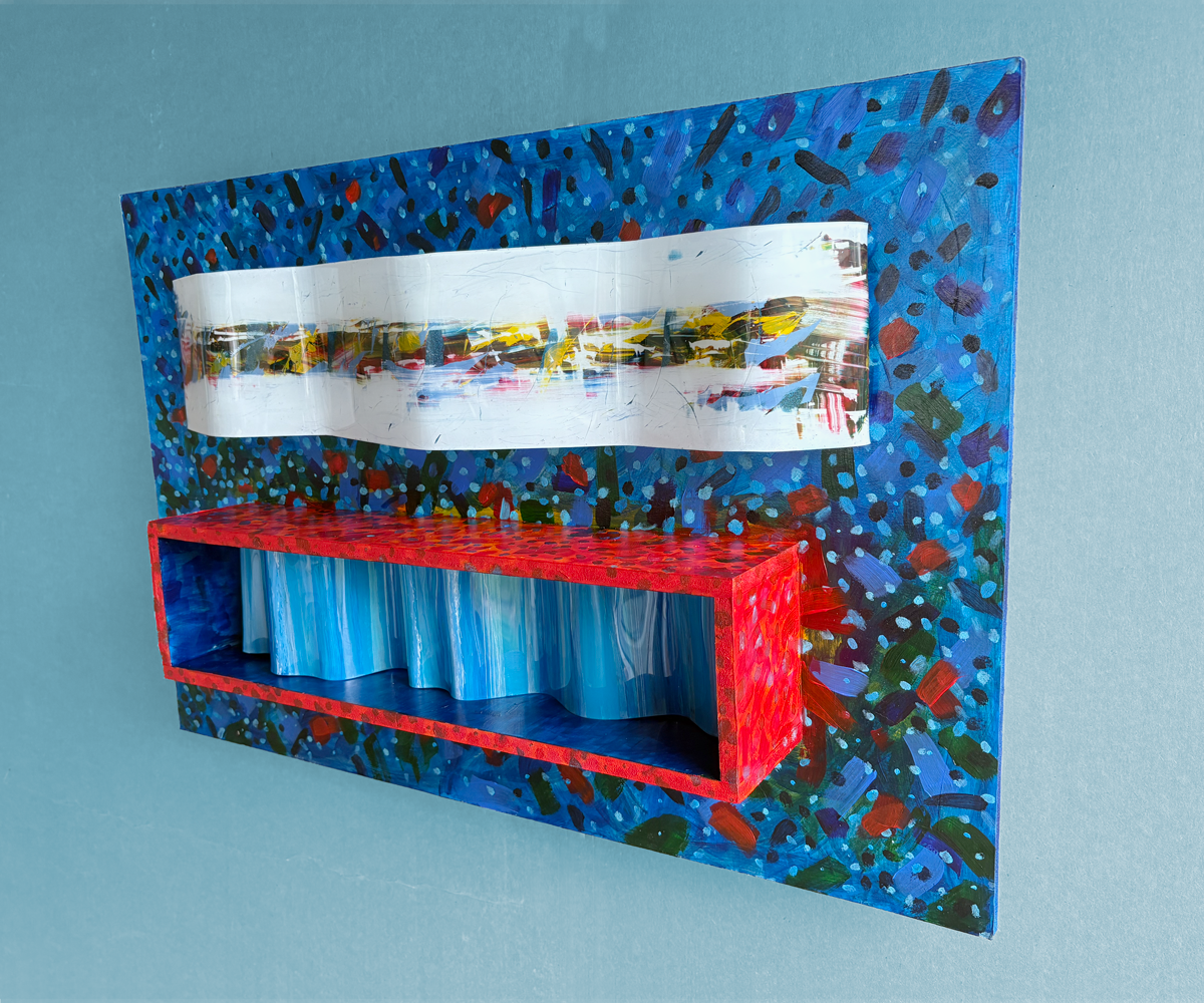 Rainy Day 2 - Unique 3D original art - wall sculpture - modern art