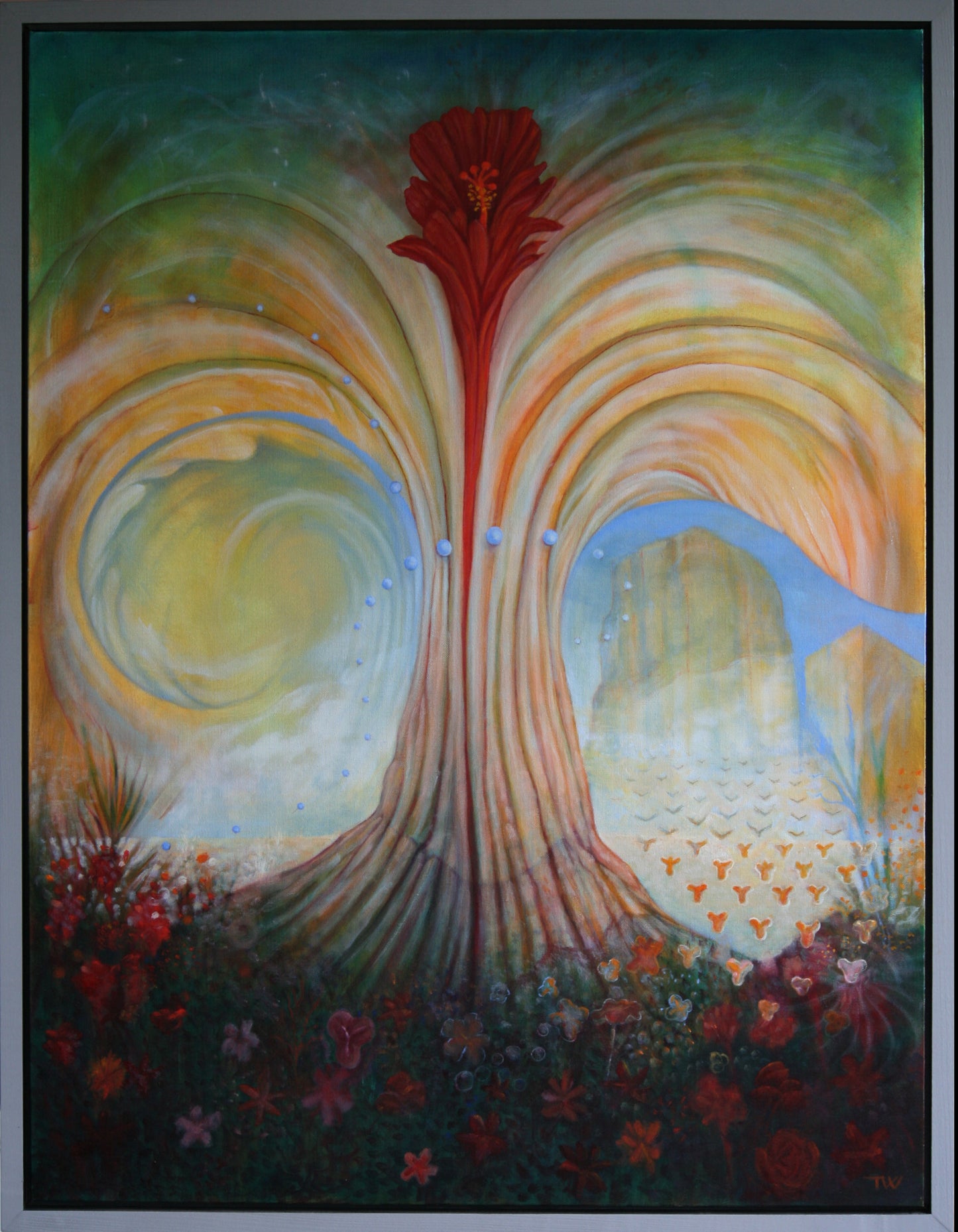 Original and authentic surrealist oil painting